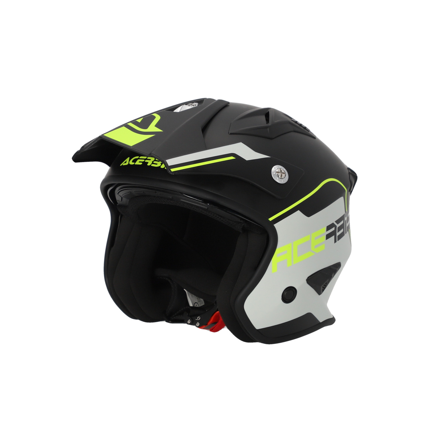 ACERBIS - JET ARIA 2206 HELMET BLACK FLUO YELLOW